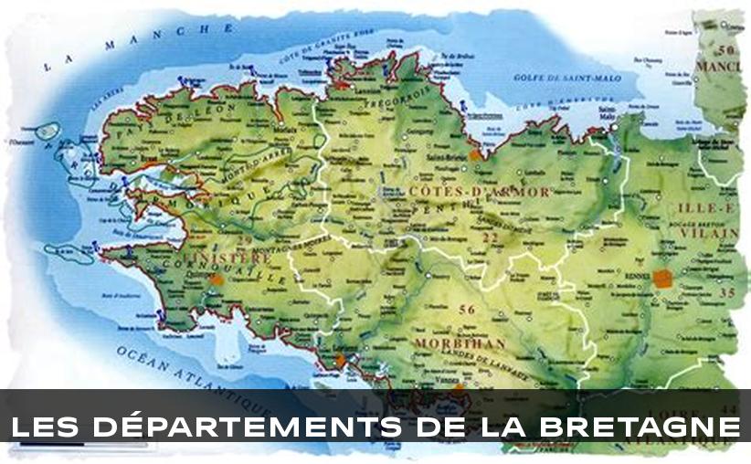 Les départements de la Bretagne