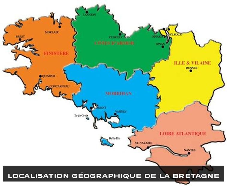 Localisation Géographique de la Bretagne