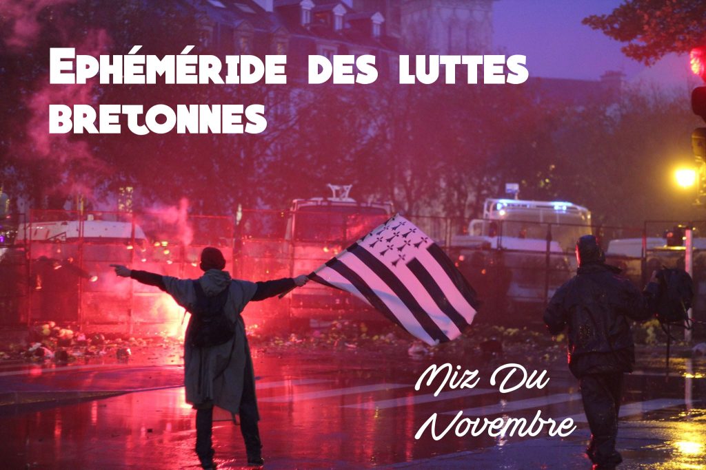 éphéméride des luttes bretonnes - Miz Du / Novembre